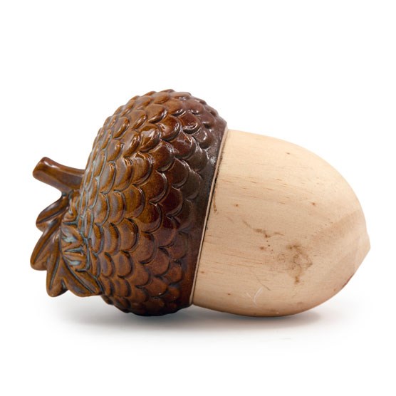 14cm Wooden Acorn Ornament